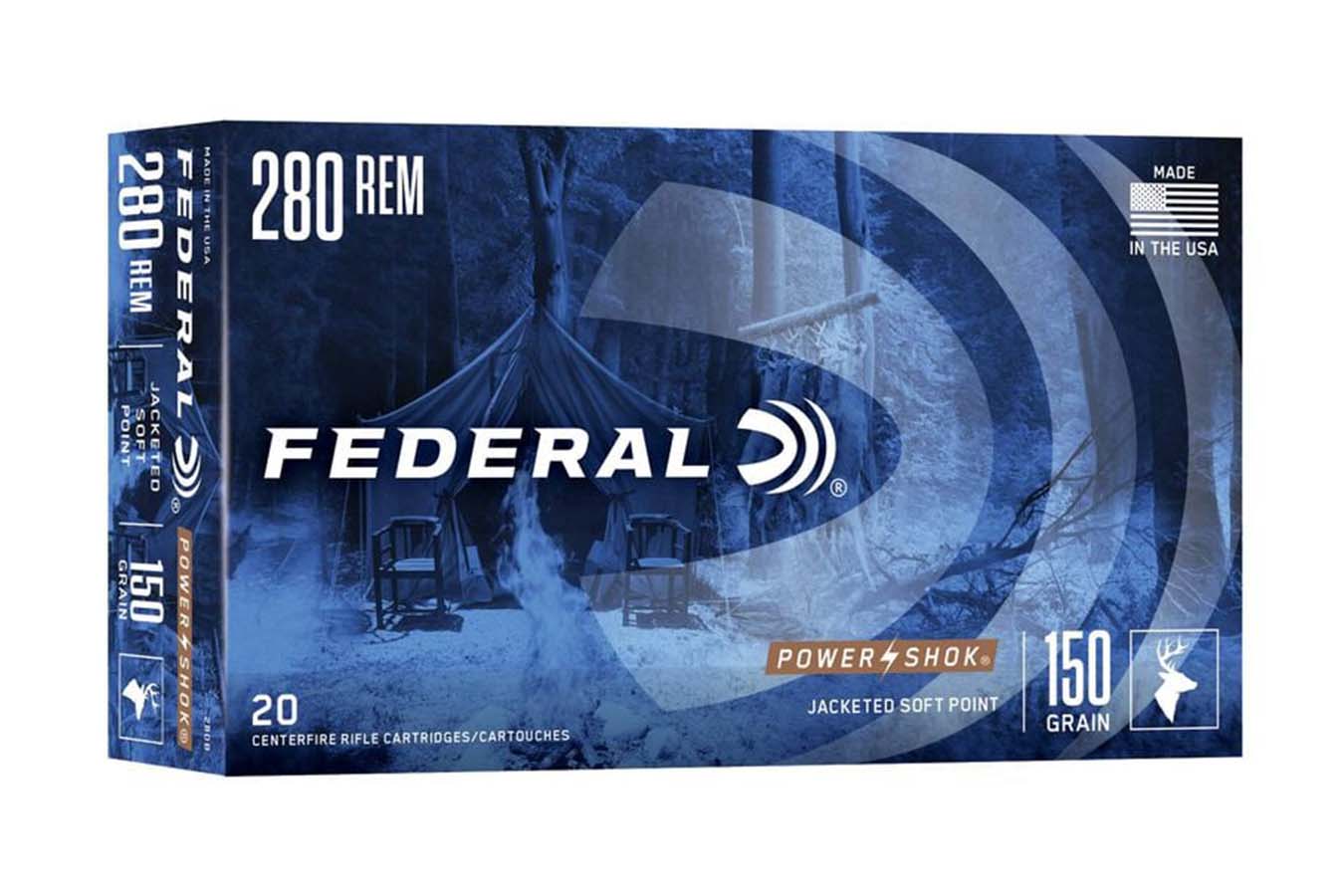 FEDERAL AMMUNITION 280 Remington 150gr JSP Power-Shok 20/Box